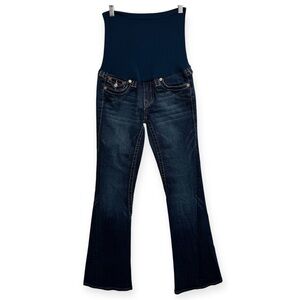 True Religion x A Pea In The Pod Y2K Boot Cut Maternity Belly Panel Jeans Size 2